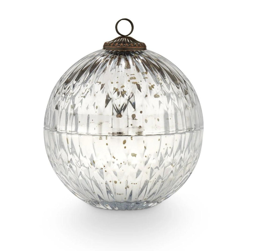 Balsam Cedar Mercury Glass Ornament Candle