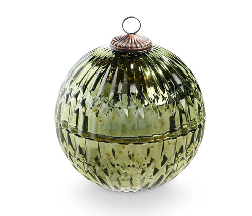Balsam Cedar Green Mercury Glass Ornament Candle