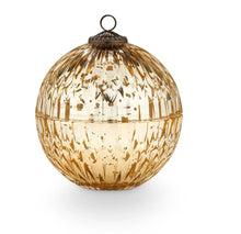 Winter White Mercury Glass Ornament Candle