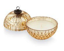 Winter White Mercury Glass Ornament Candle
