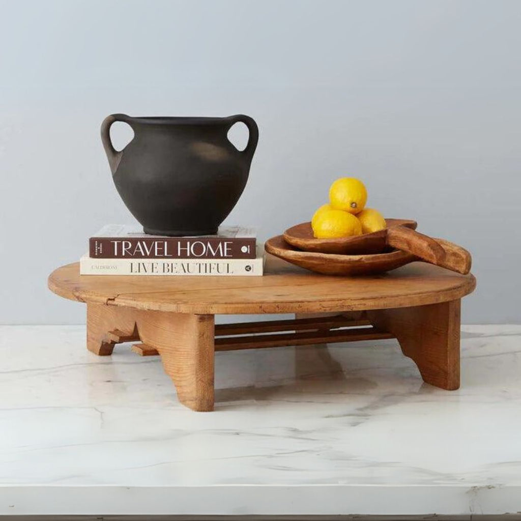 Large Found Round Footed Board