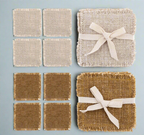 Linen Double Stitch Coasters