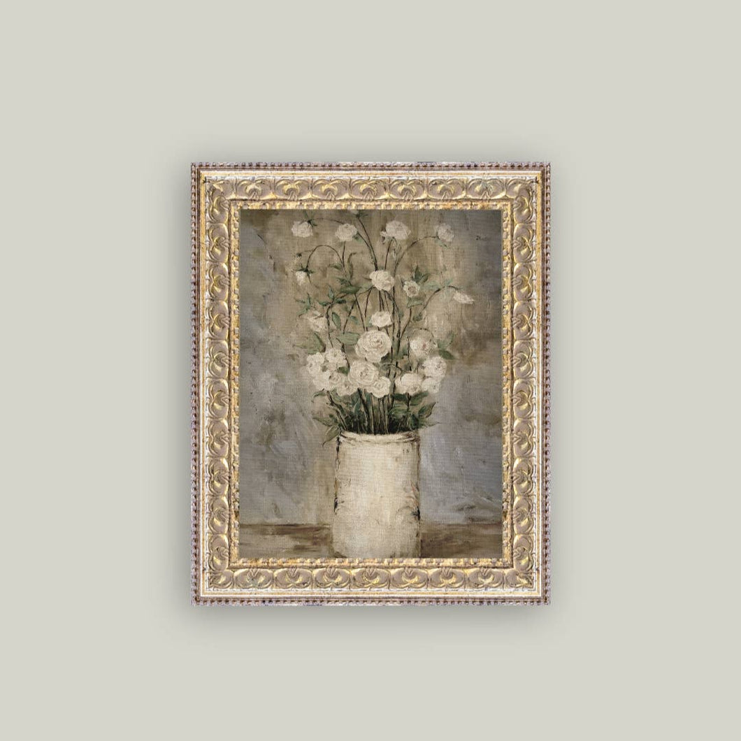 Long Stem Roses Framed Antique Art - 8