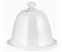 Marble & Glass Dome Cake Plate