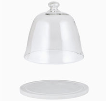 Marble & Glass Dome Cake Plate