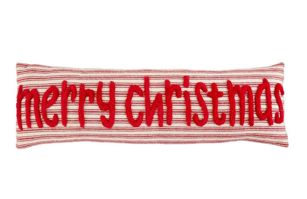 Merry Christmas Stripe Pillow