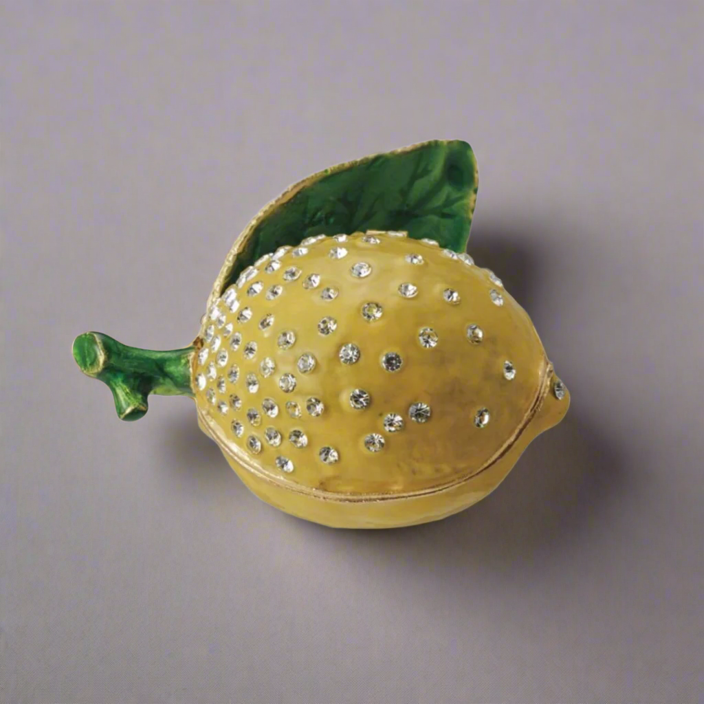 Metal Lemon Trinket Box