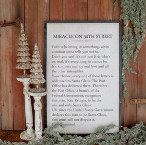 Miracle On 34th Street Sign