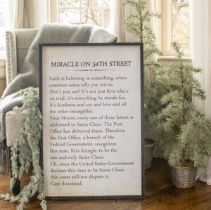 Miracle On 34th Street Sign