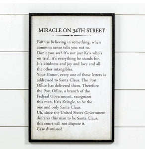 Miracle On 34th Street Sign