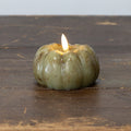 3" Green Flame Short Pumpkin Candle