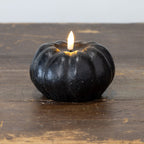 3.5" Black Flame Short Pumpkin Candle