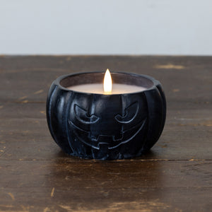 3.5" Black Jack-O-Lantern Candle