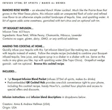 One Part Co Bouquet Blend - Rancho Rose Water Cocktail Infusion
