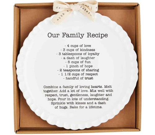 Family Recipe Plate