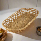 oval woven wooden basket