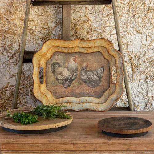 Silver Lace Wyndotte Tray