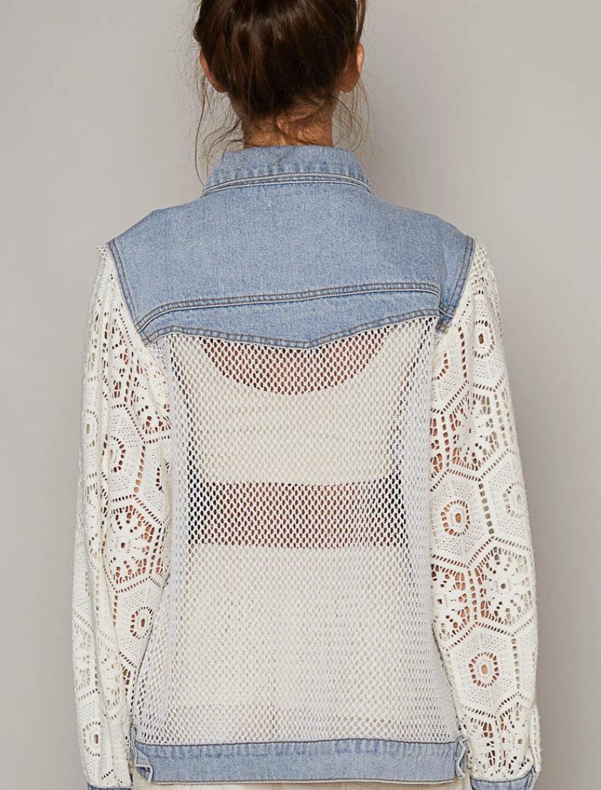 Oversized Patch Denim Jacket