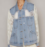 Oversized Patch Denim Jacket