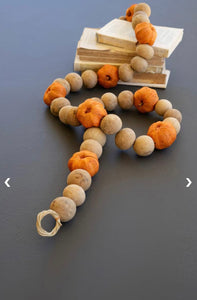 Gourd and Orange Pumpkin Garland