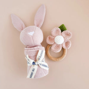 Pink Flower Baby Teether & Rattle