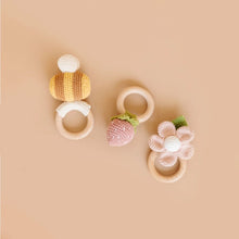 Pink Flower Baby Teether & Rattle