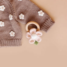 Pink Flower Baby Teether & Rattle