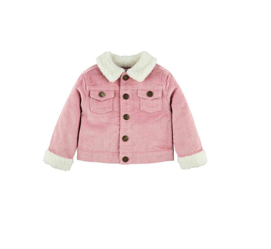 Pink Cord Sherpa Jacket