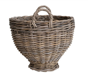 Rattan Hand Woven Basket Footed