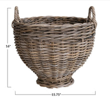Rattan Hand Woven Basket Footed