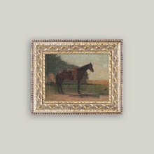 Saddled Horse Framed Antique Art pic 2