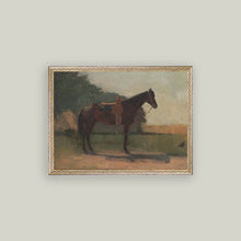 Saddled Horse Framed Antique Art pic 4
