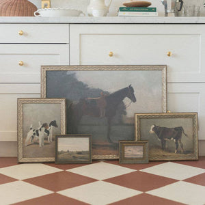 Saddled Horse Framed Antique Art pic 5