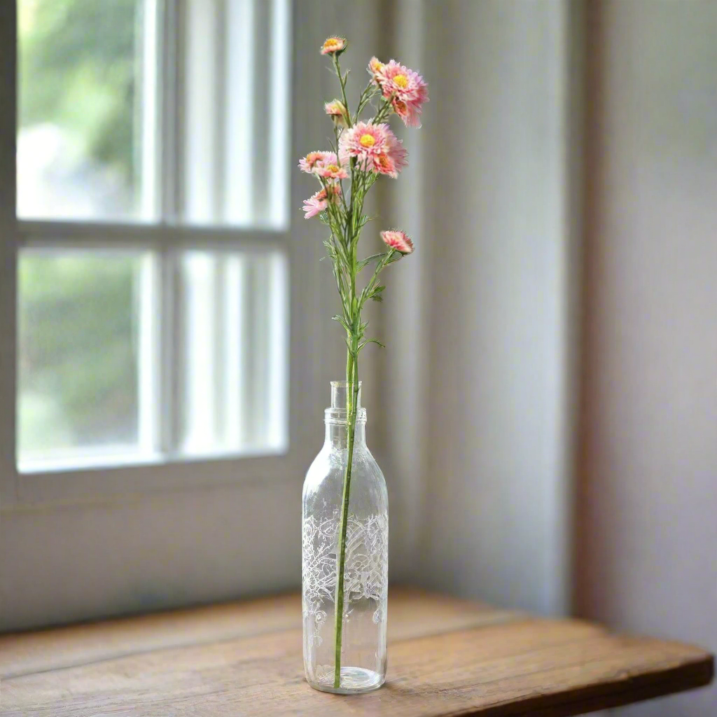 Salmon Aster - Single Stem Faux Flower