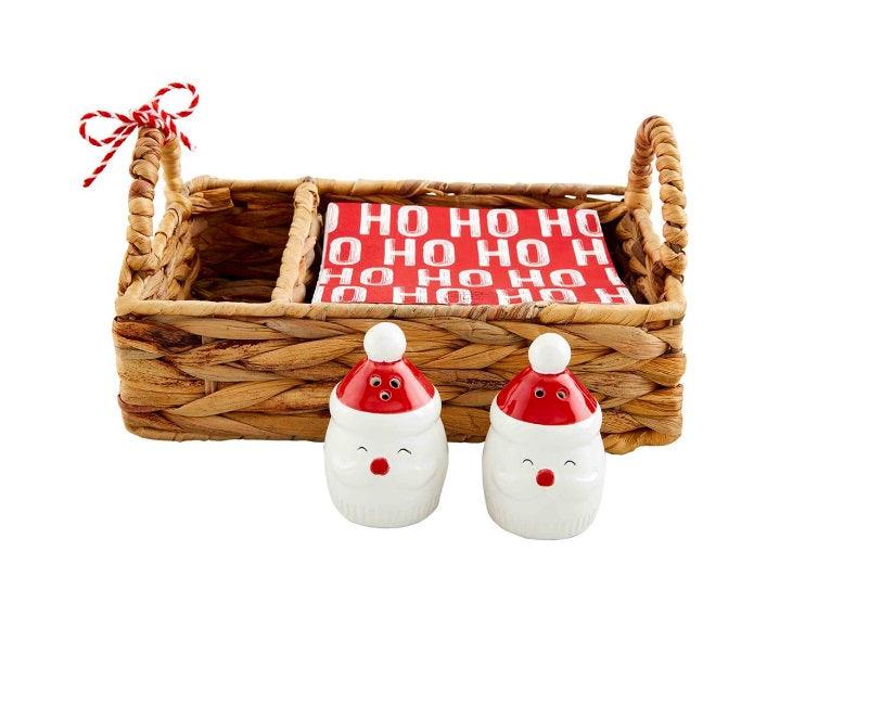 Santa Salt & Pepper Napkin Set