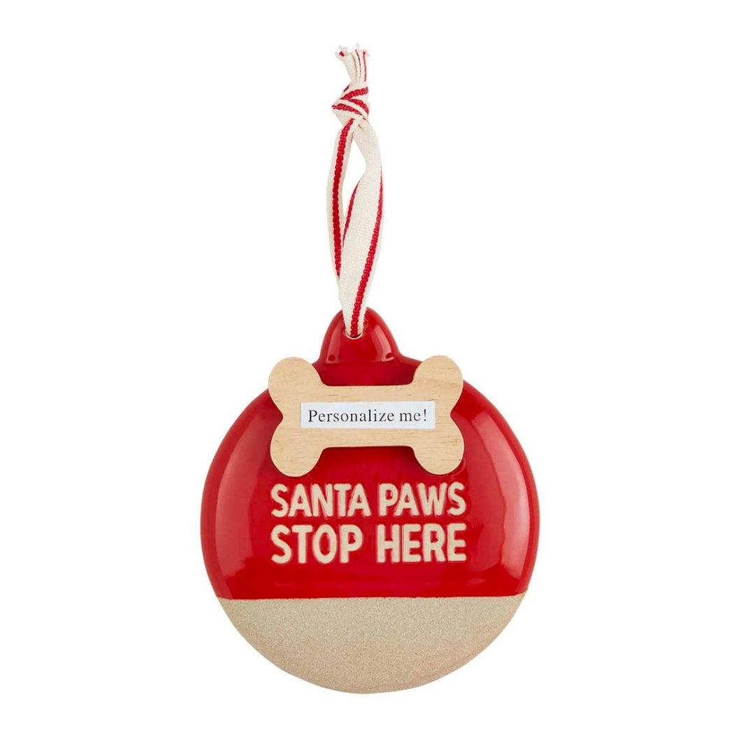 Santa Paws Dog Ornament