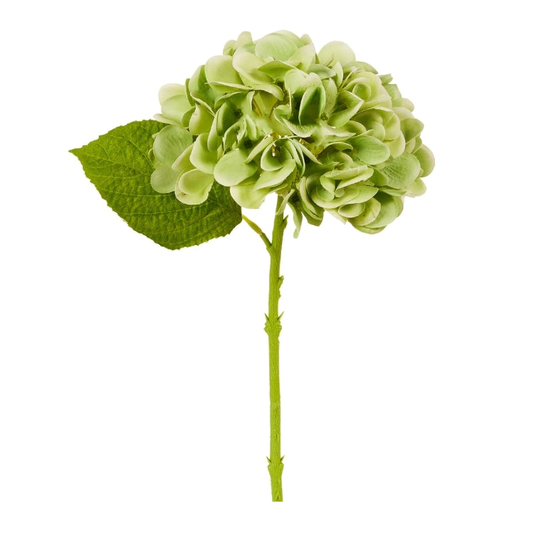 13" Real Touch Green Hydrangea Stem