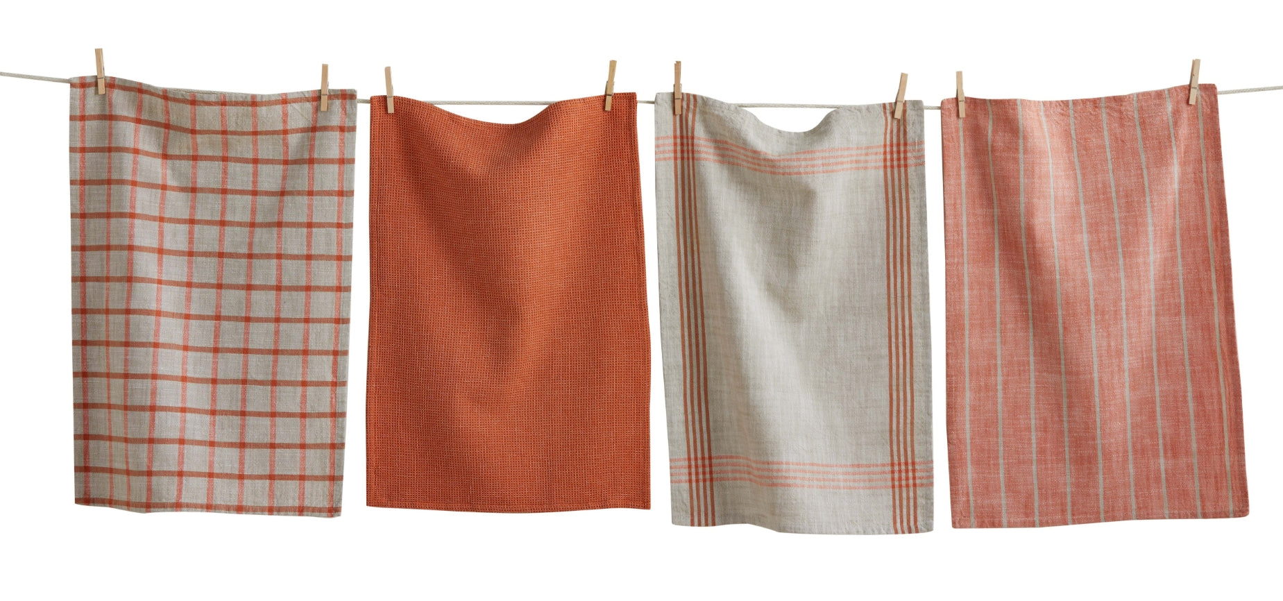 Canyon Woven Dishtowel S/4 Melon