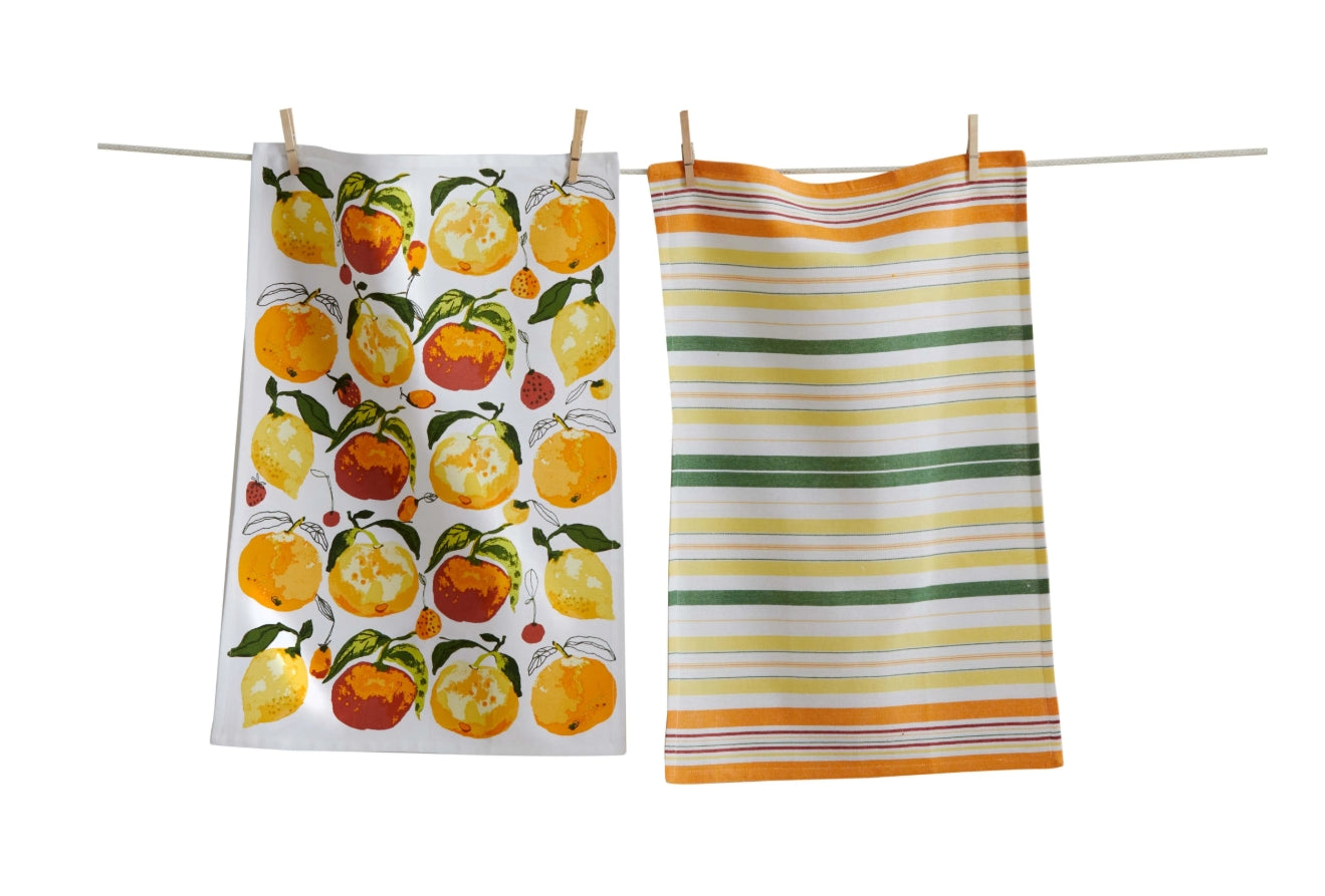 Citrus Fruit Dishtowel S/2
