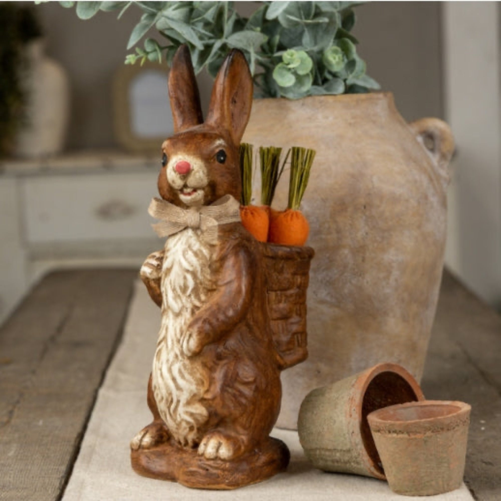 Brown Bunny W/ Basket