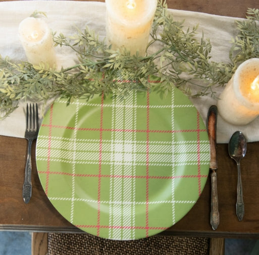 Red & Green Plaid Charger