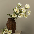 27" Cream Poppy Spray