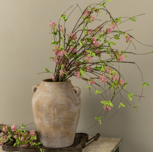 37" Pink Boxwood & Wildflower Vine Spray