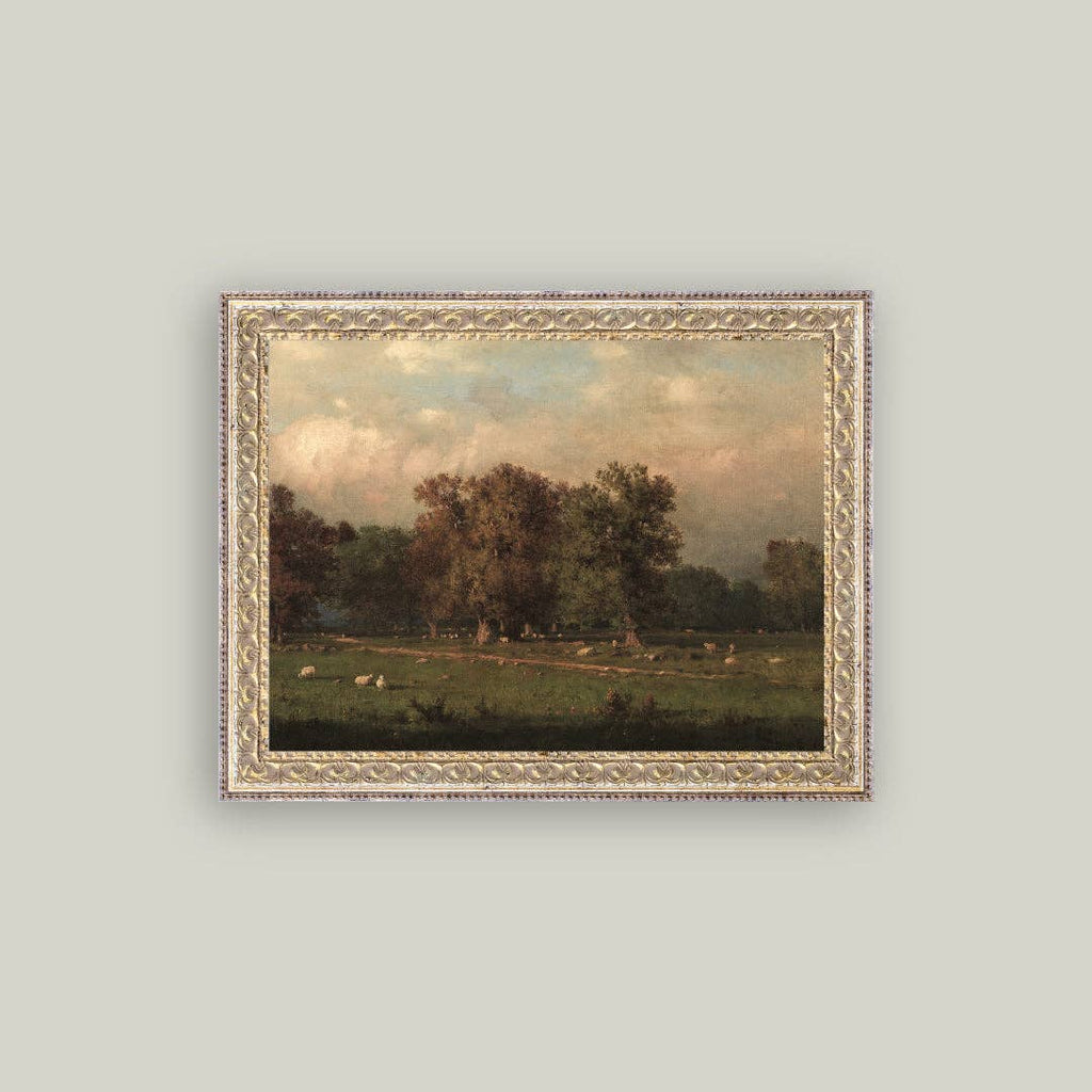 Sheep Farm Framed Antique Art pic 1