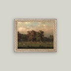 Sheep Farm Framed Antique Art pic 1