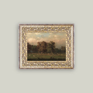 Sheep Farm Framed Antique Art pic 2