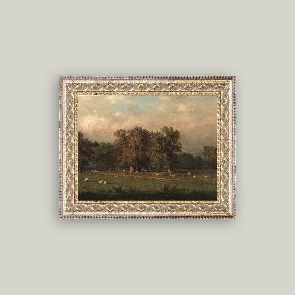 Sheep Farm Framed Antique Art pic 3