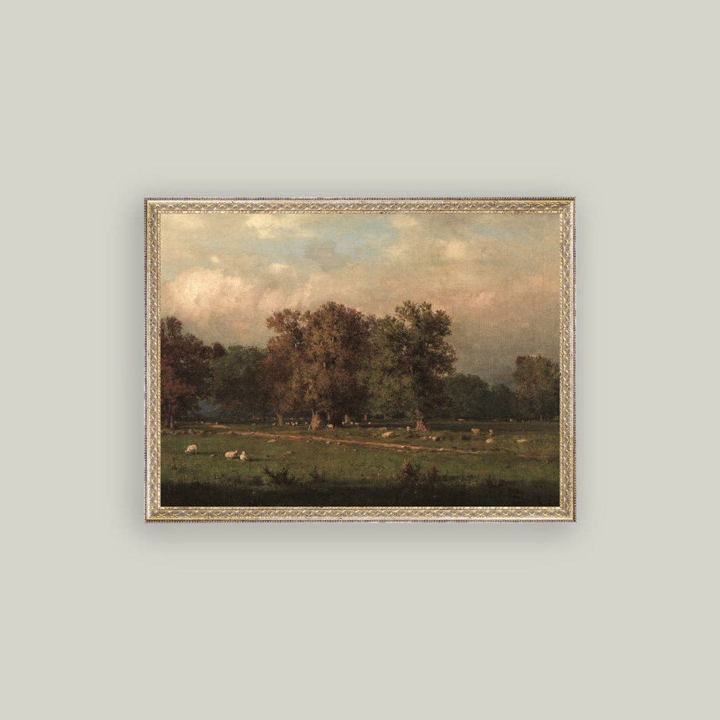 Sheep Farm Framed Antique Art pic 4