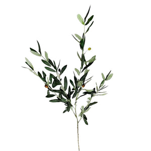 Spanish Olive Branch - Single Stem Faux Plant