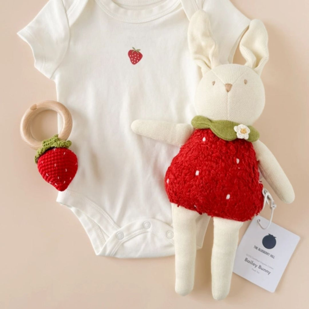 Spring Bunny Strawberry Stuffed Toy